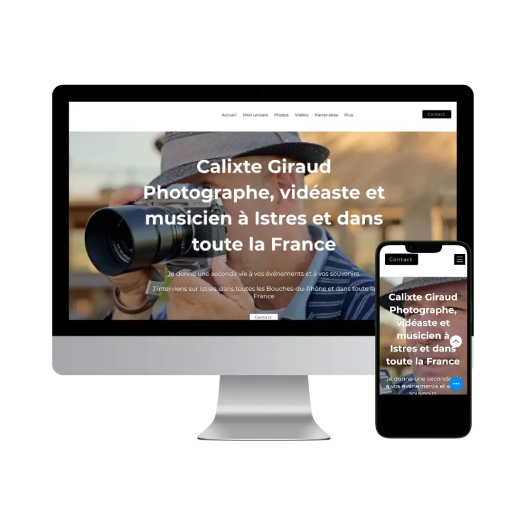 Création d'un site vitrine pour un photographe