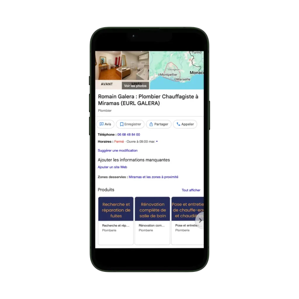 Création fiche google my business Romain Galera